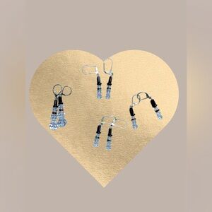 Swarovski Crystals Snowman Sterling Silver Gold  sets 2 Sizes